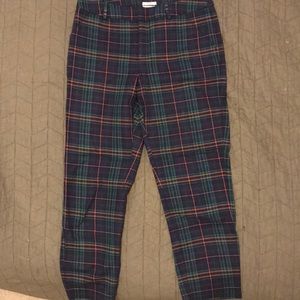 Plaid ankle pants